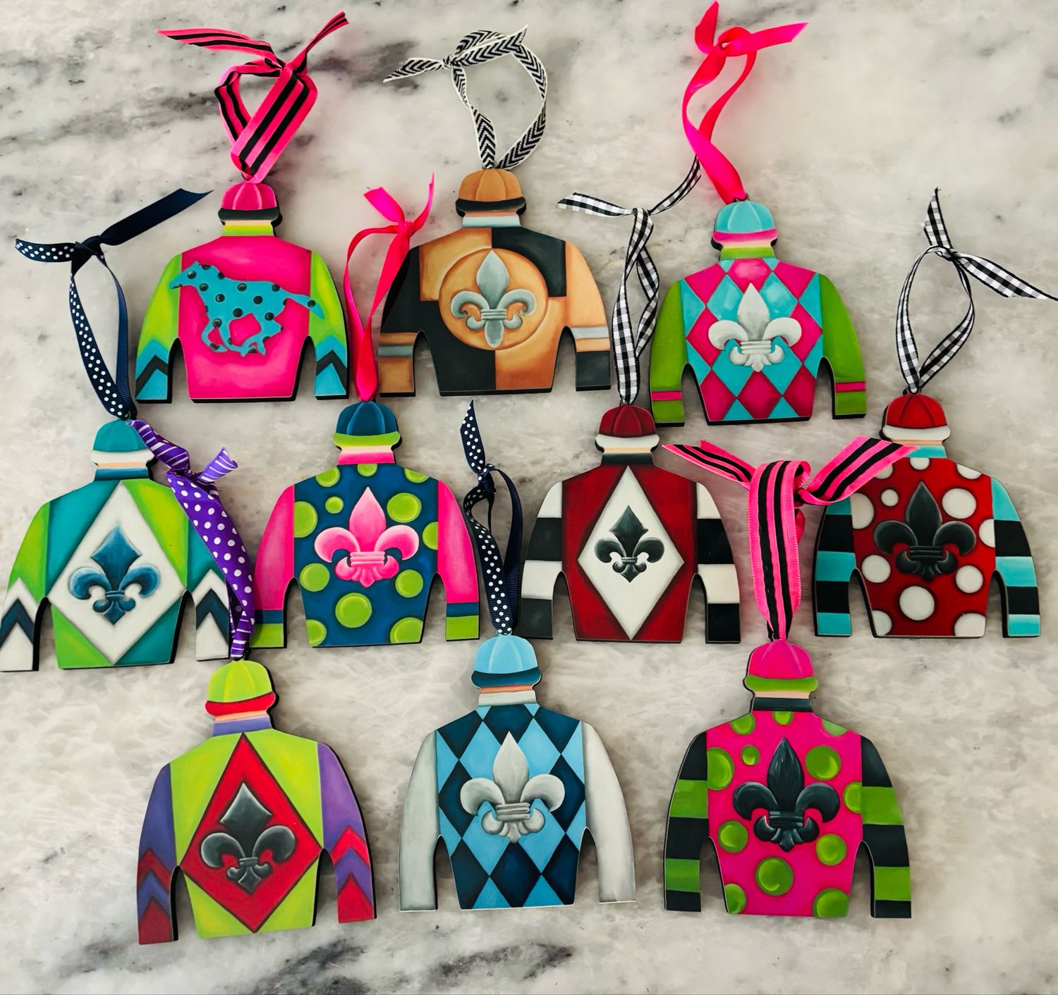 Derby Jockey Silk Ornaments