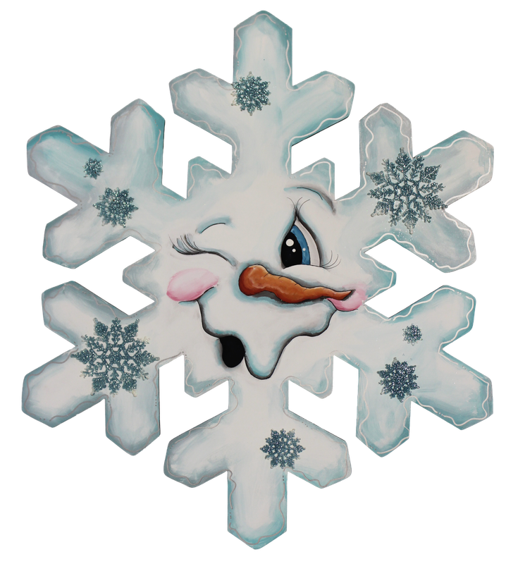 Winter Snowflake Face Insert/Sitter-Printed