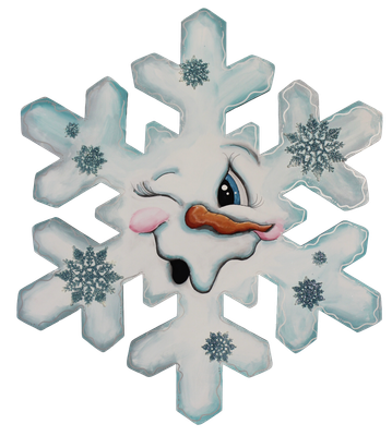 Winter Snowflake Face Insert/Sitter-Printed