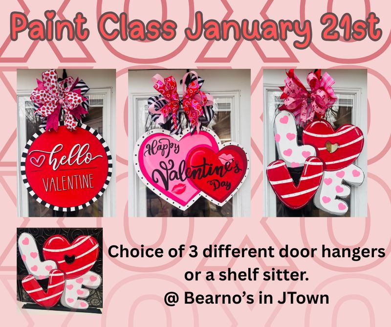 Paint Class--January 21st 5:30-7:30 pm @ Bearno's in JTown