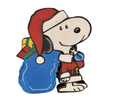 Christmas Snoopy Santa Insert/Sitter-Printed