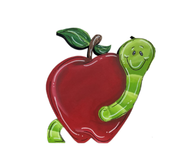 School Worm in Apple Insert/Sitter