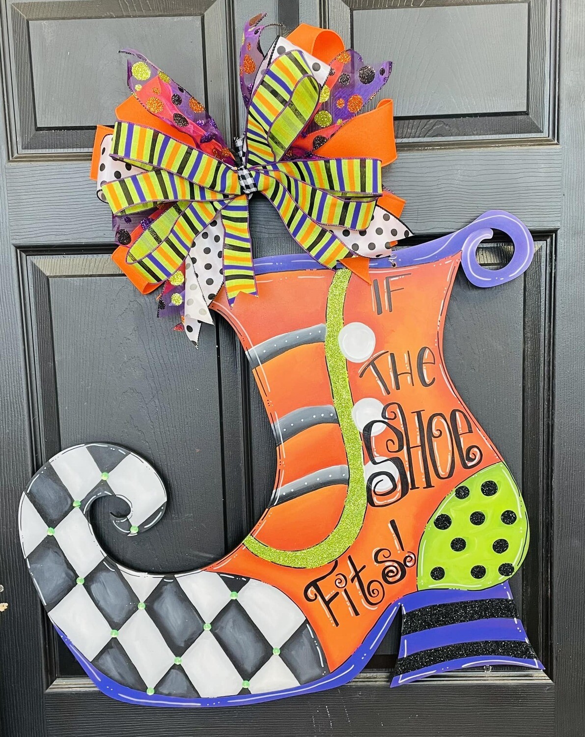 Halloween Witch Boot Door Hanger
