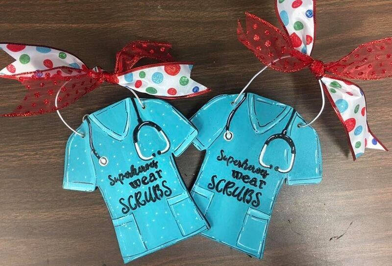 Christmas Ornament--Superhero Scrubs