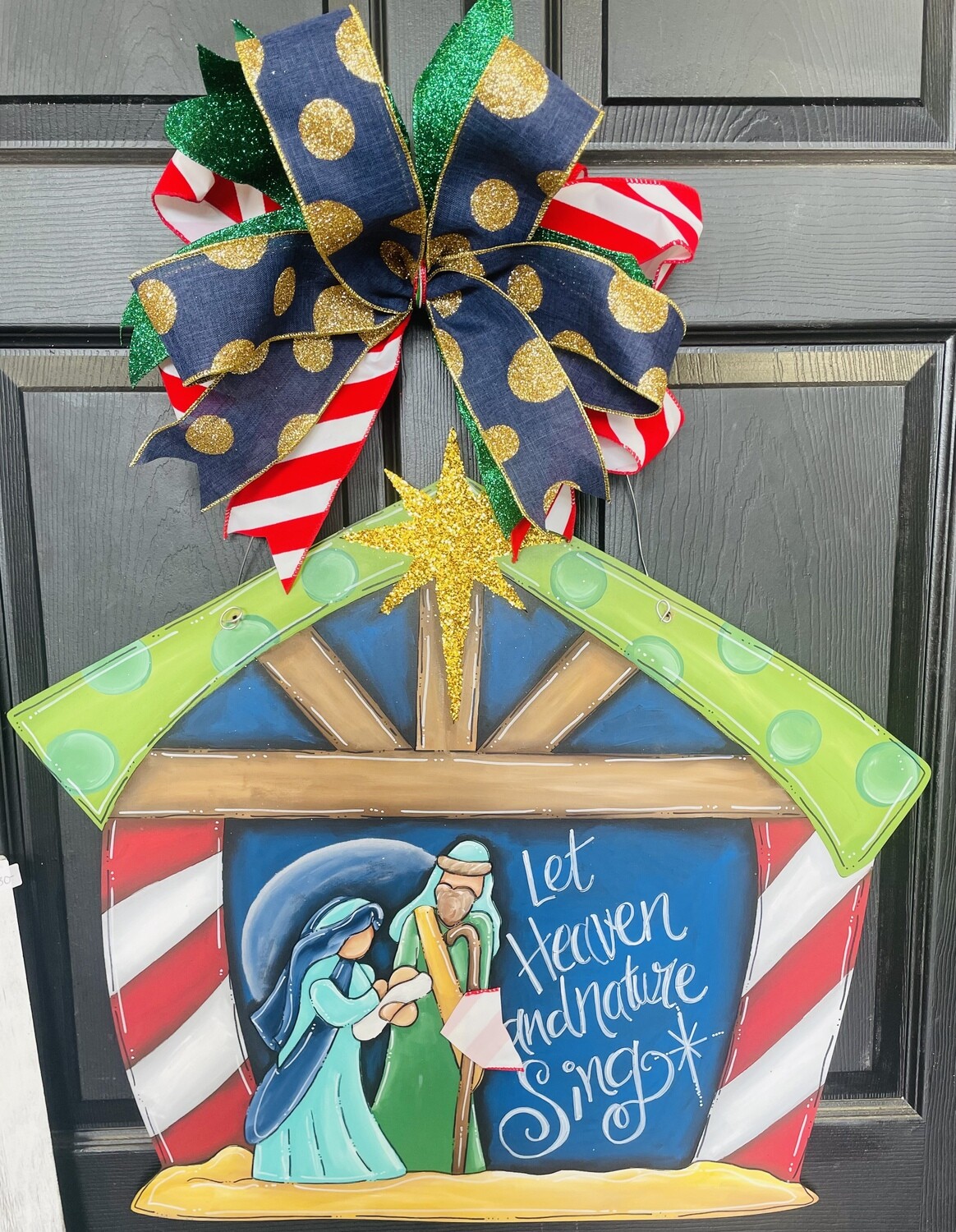 Christmas Nativity Door Hanger or Shelf Sitter