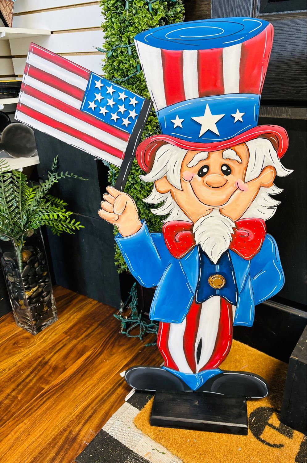 Patriotic/4th Of  July Uncle Sam Door Hanger/Standup