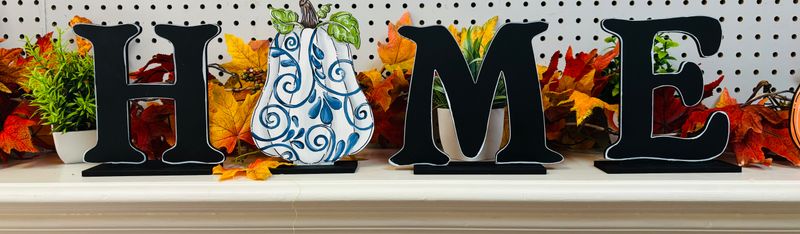 Fall Swirl Pumpkin Insert/Sitter-Printed