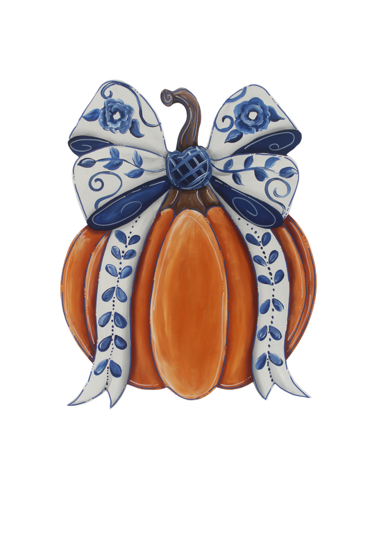 Fall Pumpkin with Bow Insert/Sitter-Printed