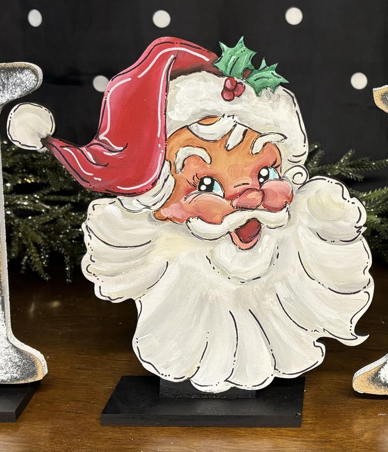 Christmas--Inserts--Vintage Santa Insert/sitter-Printed