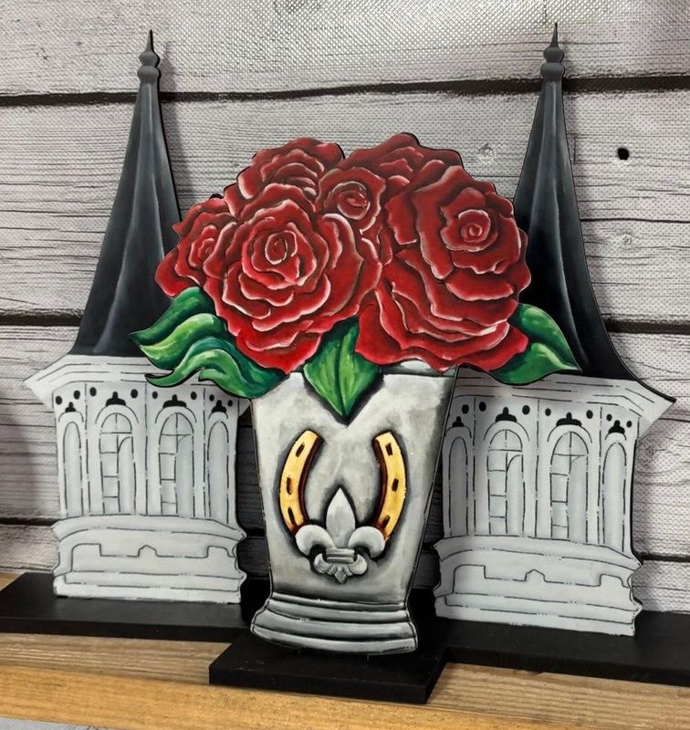 Derby Mint Julep with Roses Shelf Sitter/Insert (Printed)