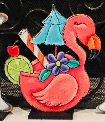 Spring/Summer Flamingo Drink Insert/Sitter-Printed