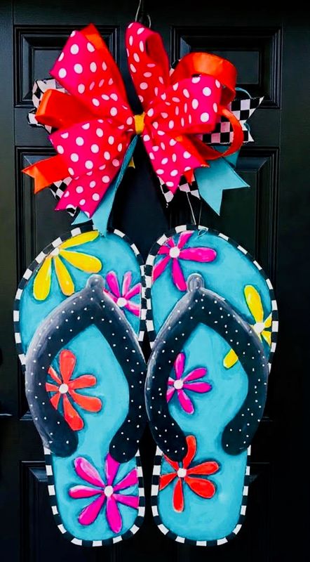 Spring/Summer Flip Flop Door Hanger-Printed