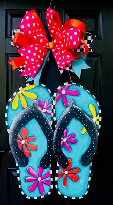 Spring/Summer Flip Flop Door Hanger-Printed