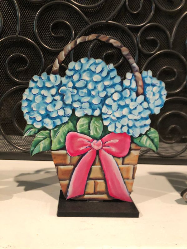Spring/Summer-Hydrangea Basket Insert/Sitter-Printed