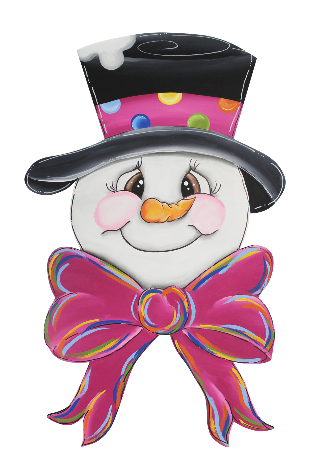 Winter Snowman with Bow Insert-Printed (Not available as Sitter)