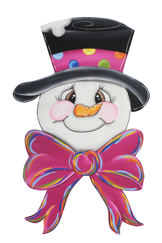 Winter Snowman with Bow Insert-Printed (Not available as Sitter)