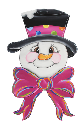 Winter Snowman with Bow Insert-Printed (Not available as Sitter)