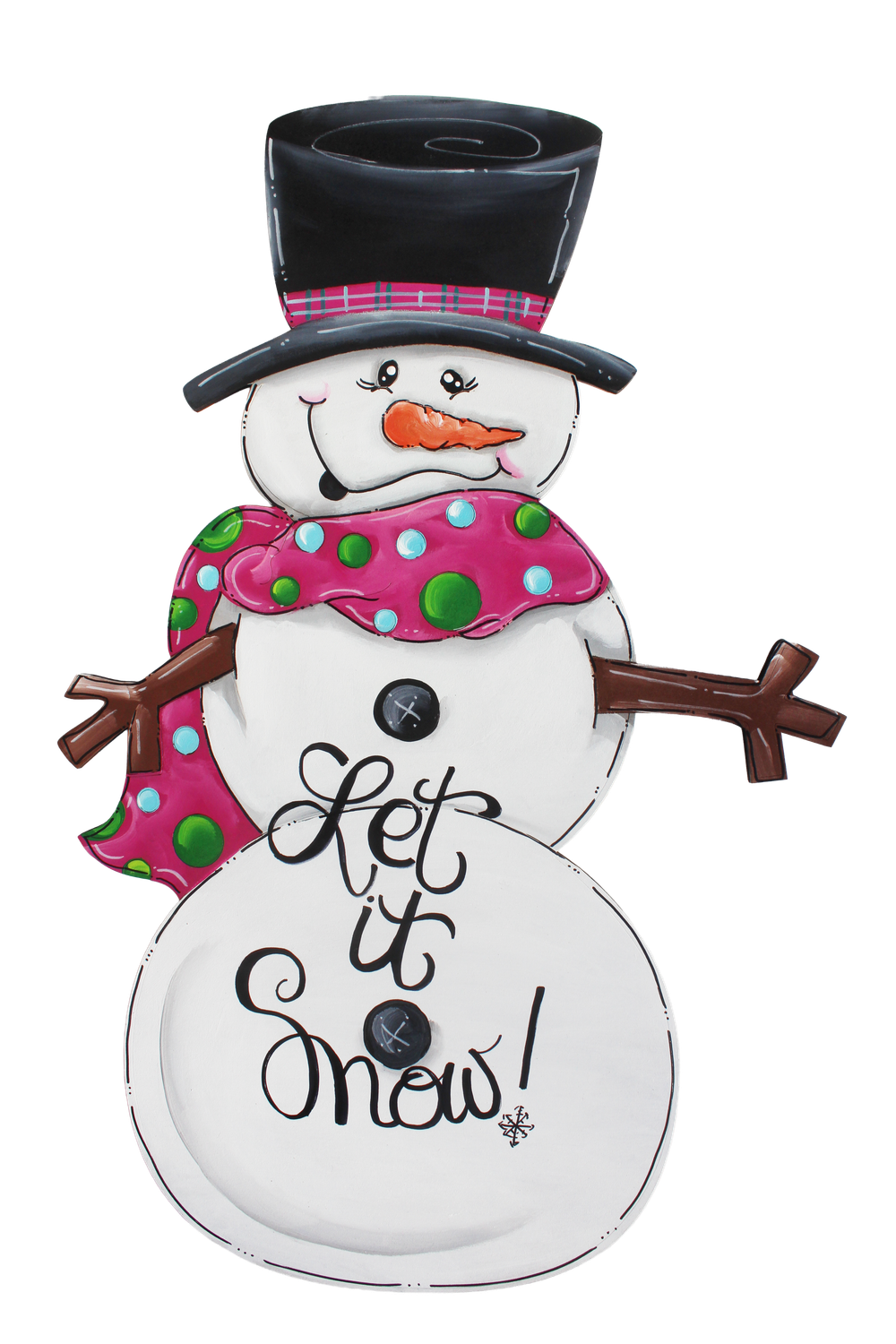 Winter Stick Snowman Insert/Sitter-Printed