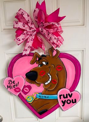 Valentine's Scooby Doo "Ruv You" Door Hanger