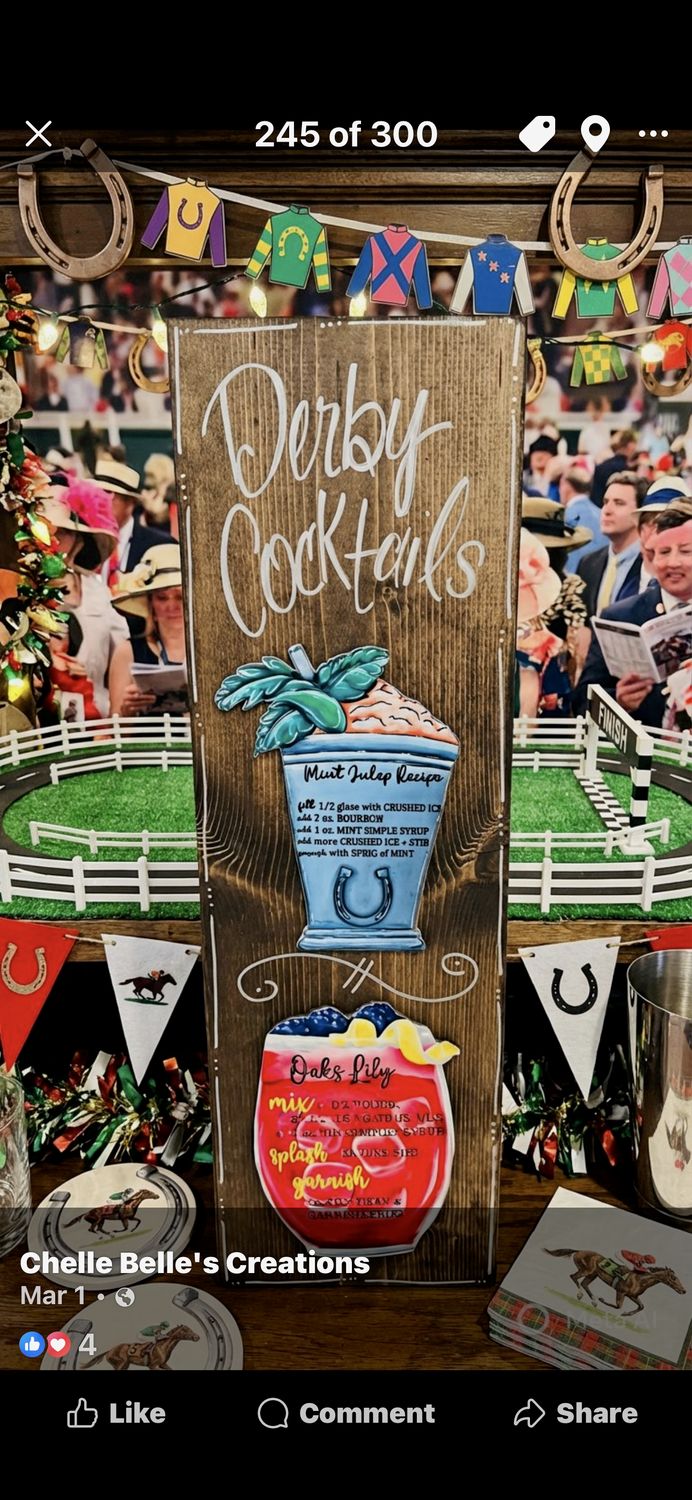 Derby Drink Recipe Boards