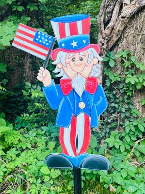 Patriotic/4th of July 30" Uncle Sam Coroplast Stake