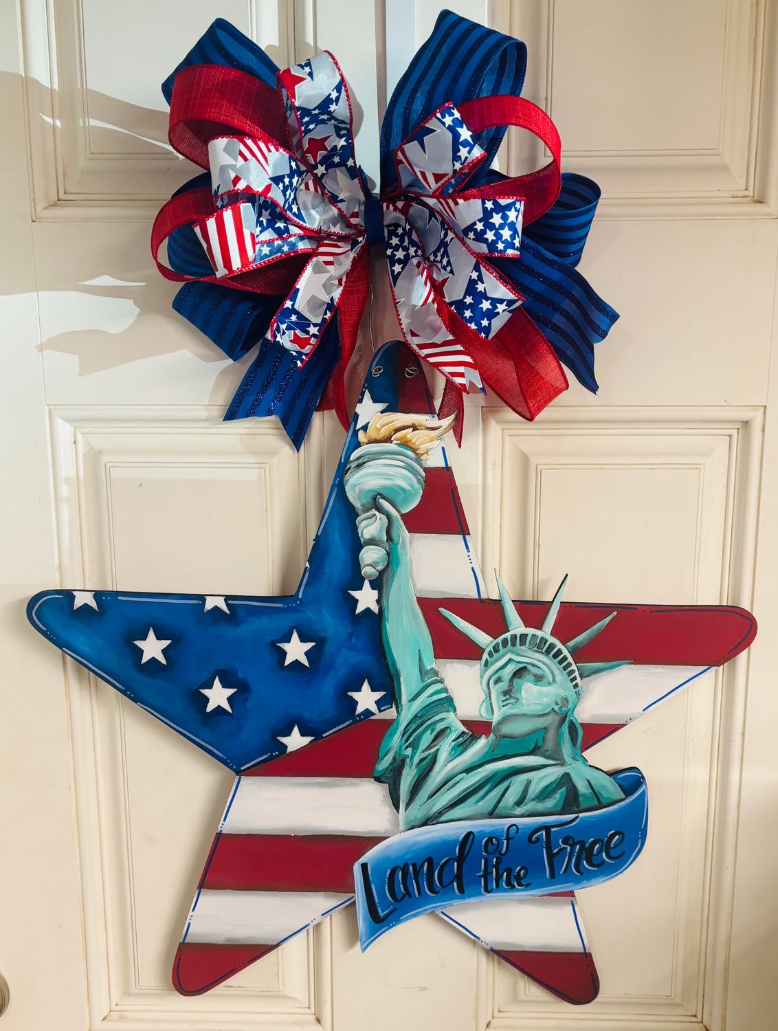 4th of July/Patriotic Lady Liberty Star Door Hanger