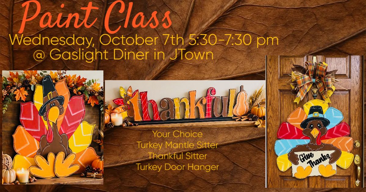 Paint Class-October 7th @5:30-7:30 pm @ Gaslight Diner