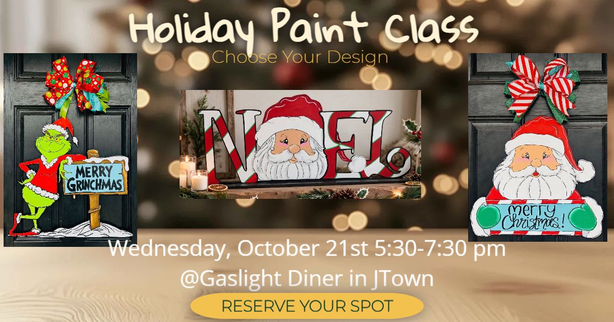 Paint Class-October 21st @5:30-7:30 pm @ Gaslight Diner