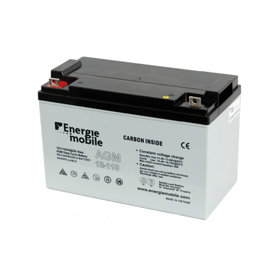Batterie seule : AGM plomb carbone 110Ah décharge lente