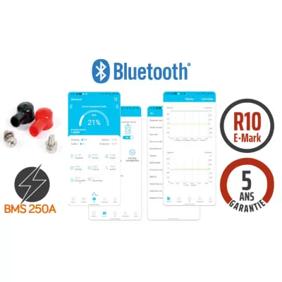 Batterie Lithium 12V -100Ah / 1280Wh - LTPRO BLUETOOTH-ENERGIE MOBILE