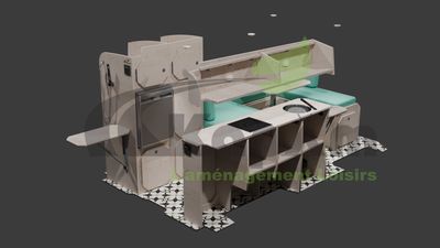 Kit Triply Travel Ford Transit Custom modèle LONG double colonne