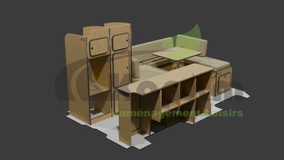 Kit Soft Travel Renault Trafic 3 / Opel vivaro (jusqu'à 2020)  / Nissan NV300 / FIAT Talento modèle LONG double colonne