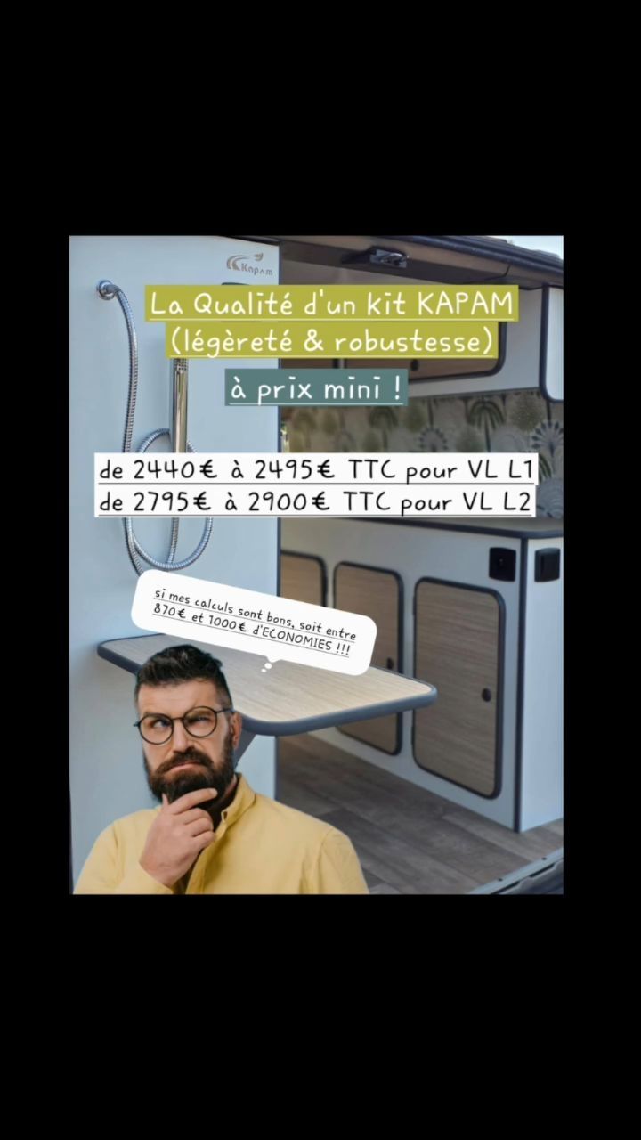 WHITE - Kit d'aménagement complet à petit prix et disponible rapidement !