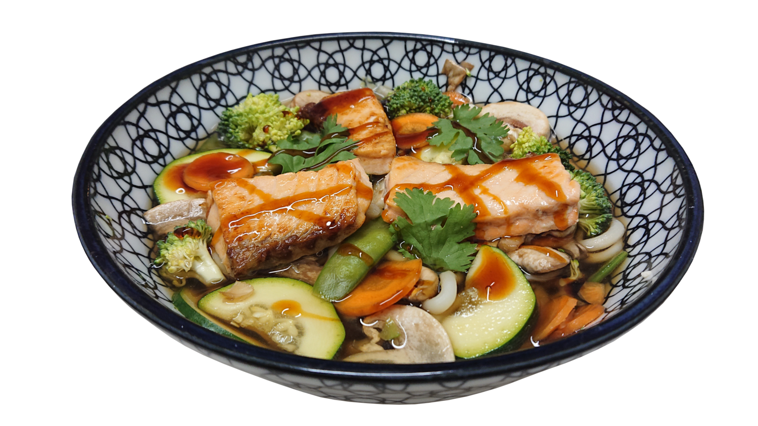 Ramensuppe mit Lachs