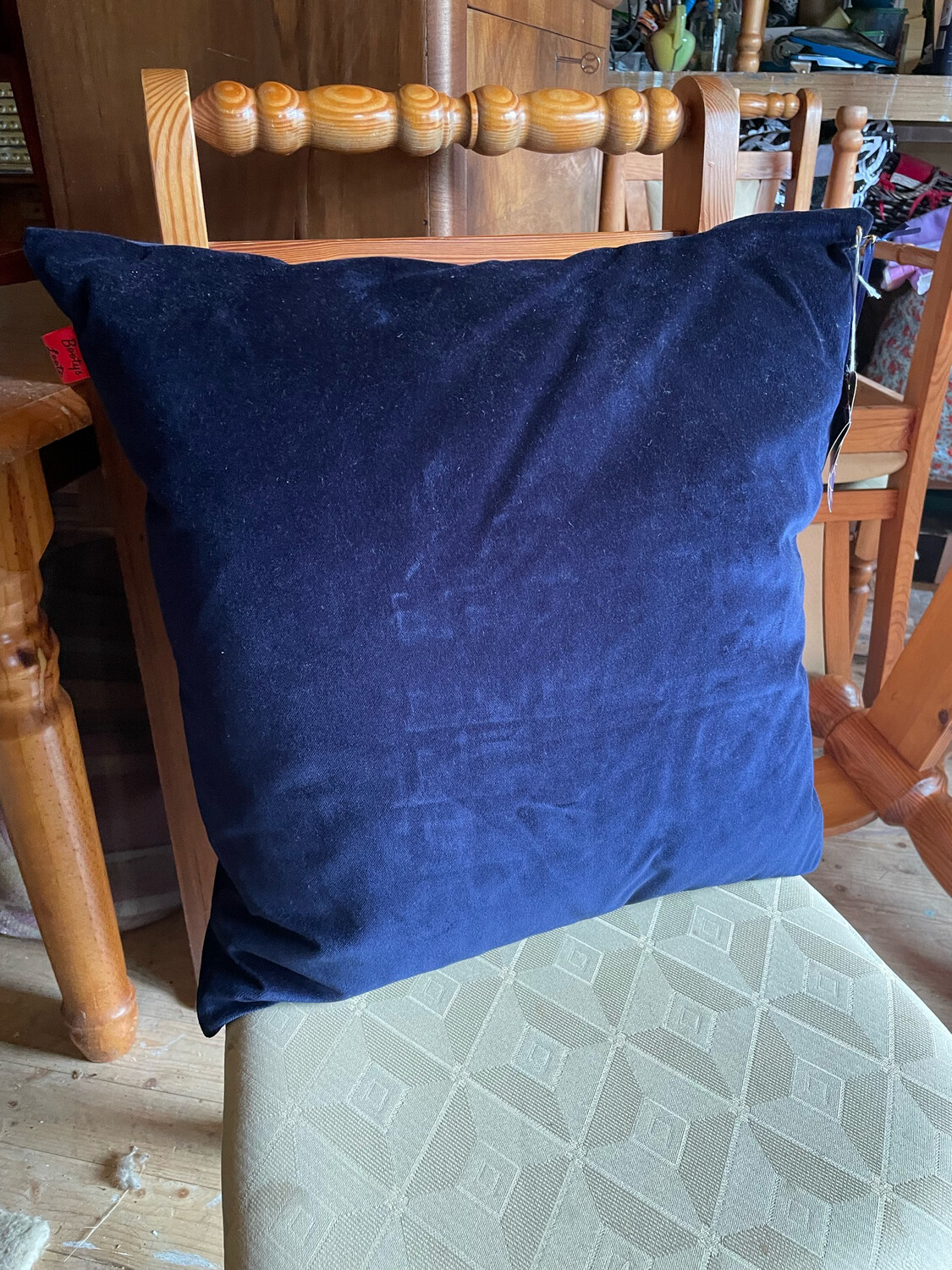 Navy Velvet Cushion