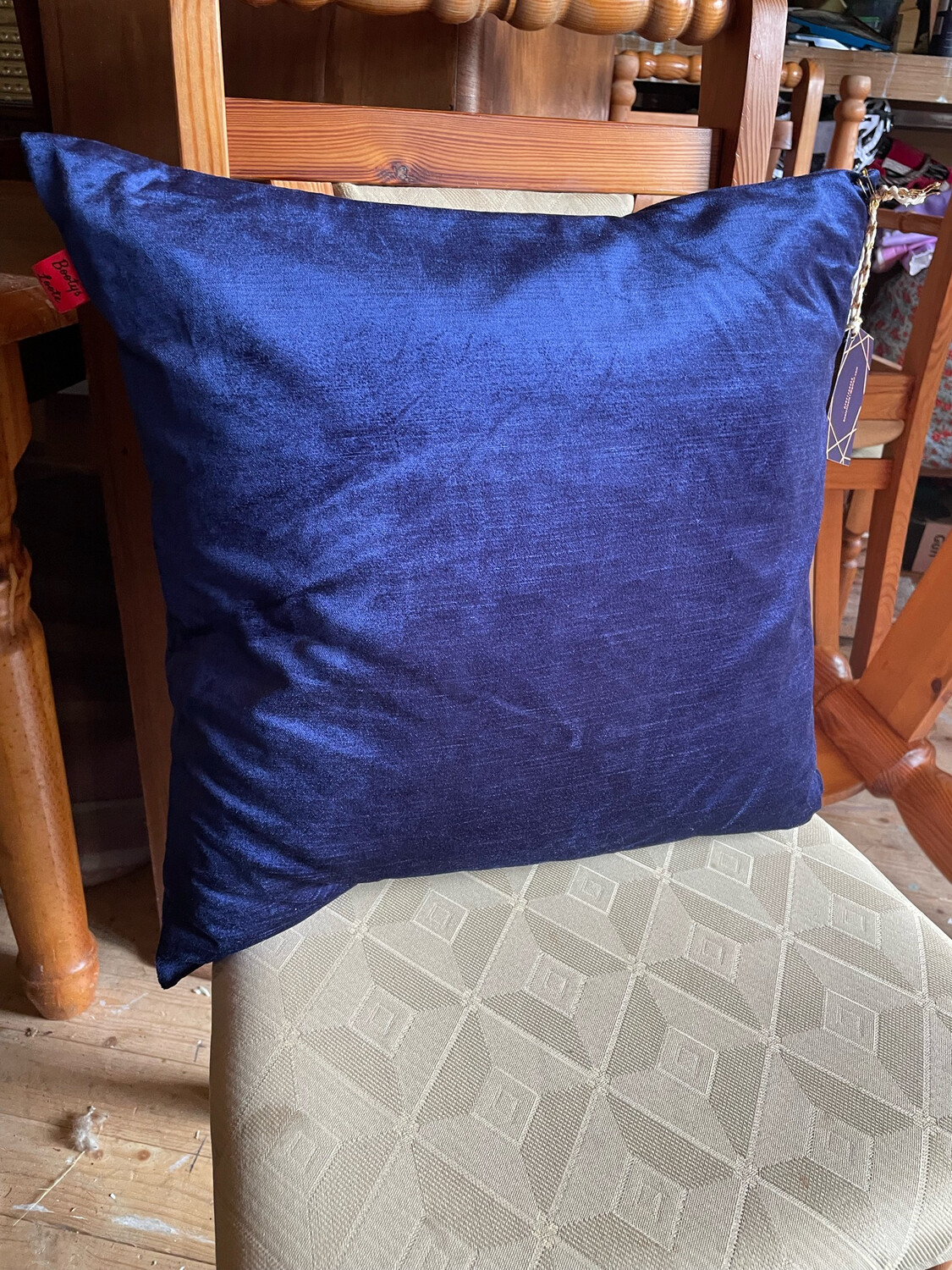 Indigo Velvet Cushion