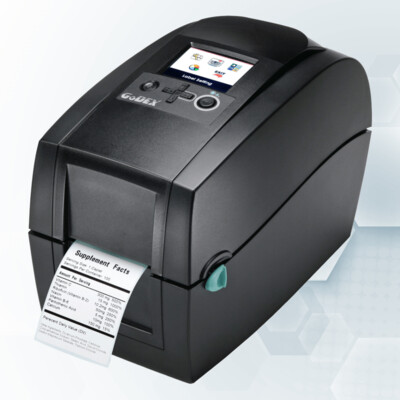 GoDEX RT200i thermal transfer printer 200dpi with display