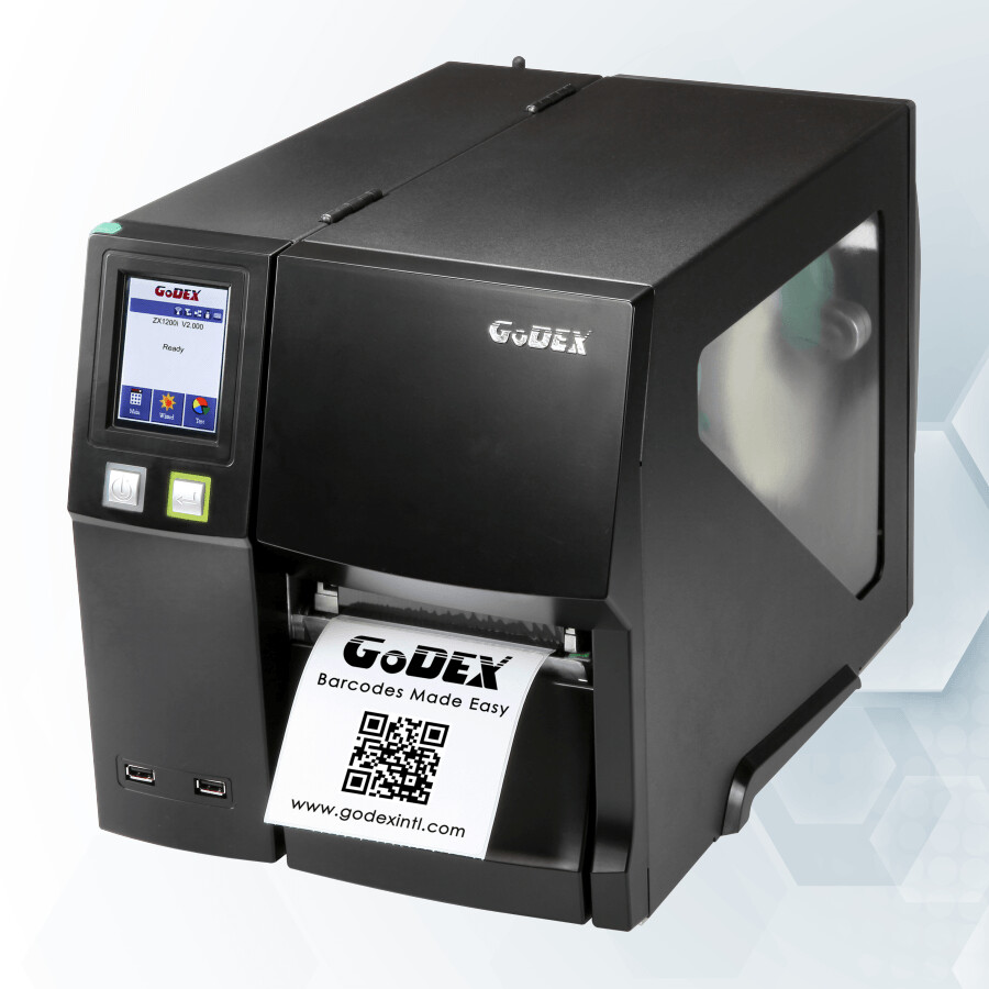GoDEX ZX1600i - 600dpi industrial touch-screen printer
