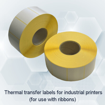 Thermal transfer labels for industrial printers