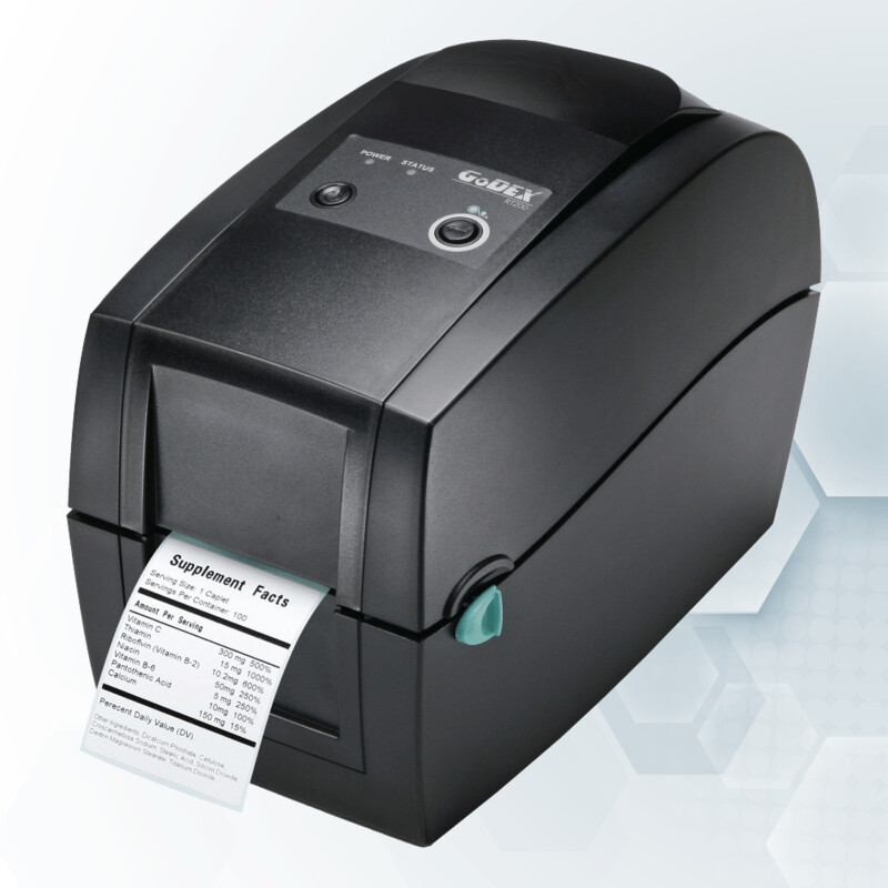 GoDEX RT230 thermal transfer printer 300dpi