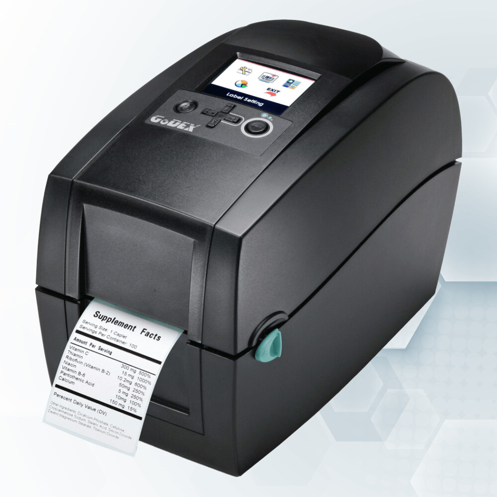 GoDEX RT200i thermal transfer printer 200dpi with display GoDEX RT200i thermal transfer printer 200dpi with display