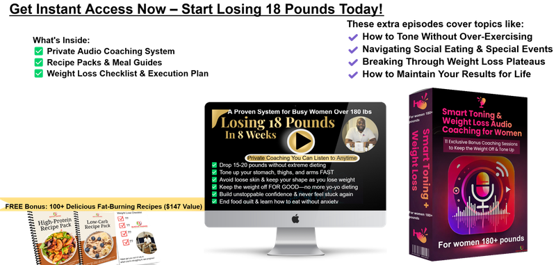 Women's  Guide to Losing 18 Pounds in 8 Weeks