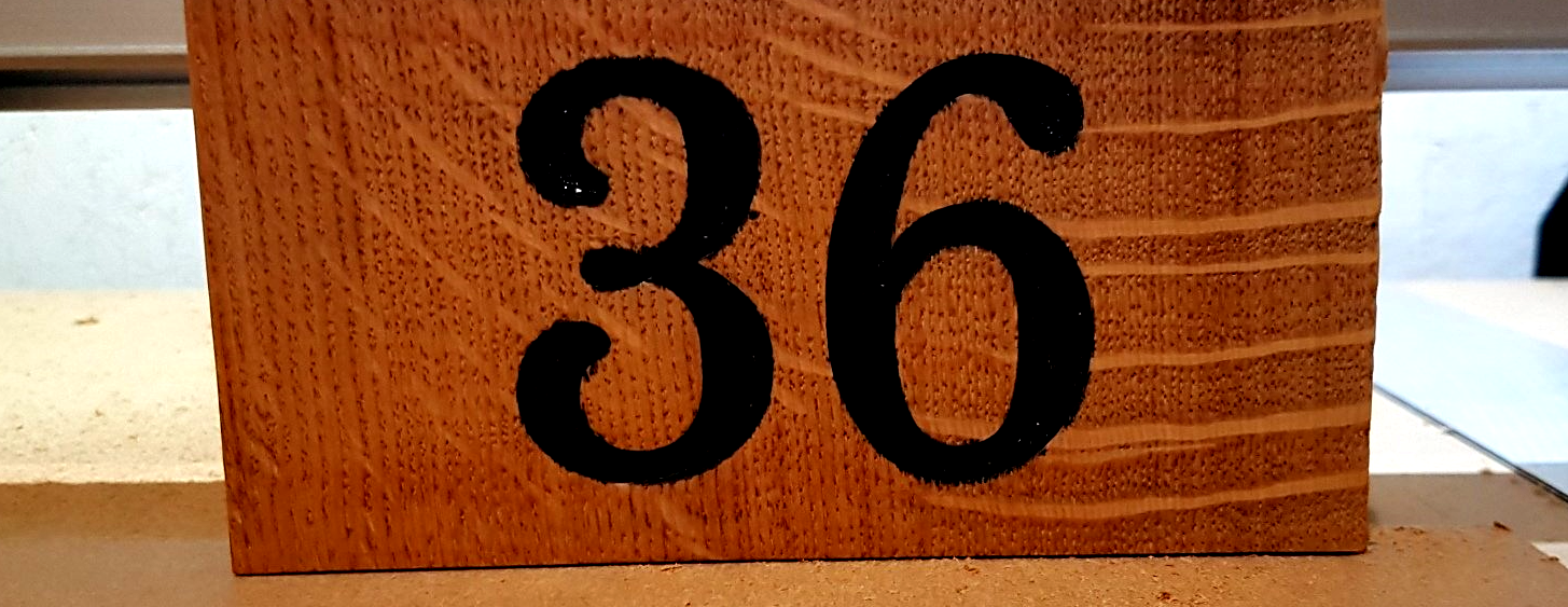 8 x 5 inch solid oak house sign.