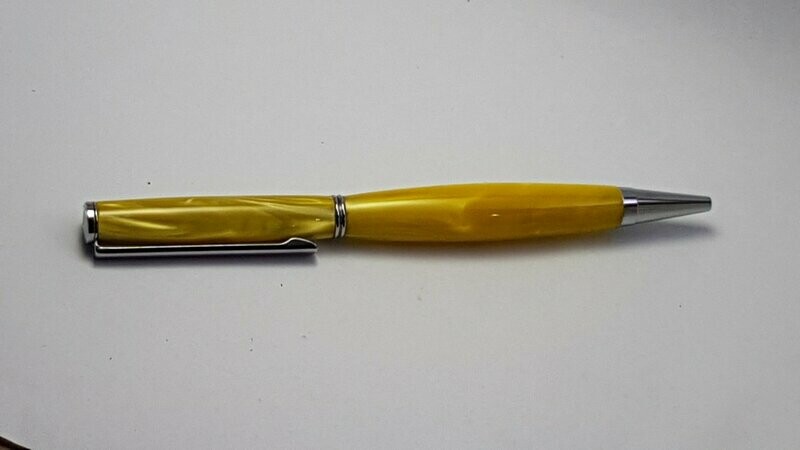 SLIMLINE PEN WITH YELLOW CONWAY STEWART BODY