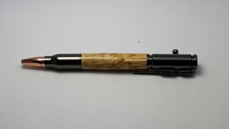 SPALTED BIRCH BOLT ACTION PEN