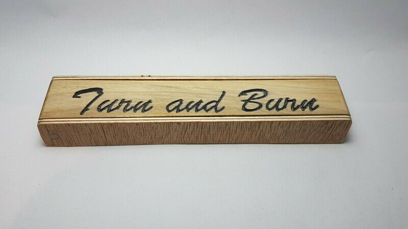 PERSONALISED FOLDING TULIPWOOD AND PLY SINGLE PEN CASE