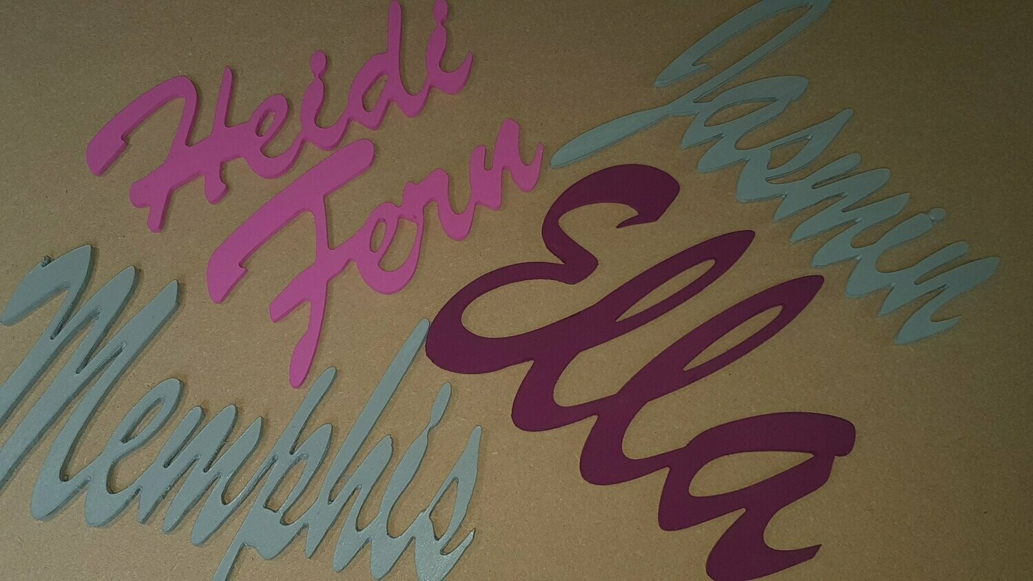 PERONALISED AND CUSTOM SCRIPT SIGNS.