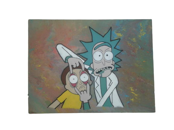 Pintura de Rick y Morty