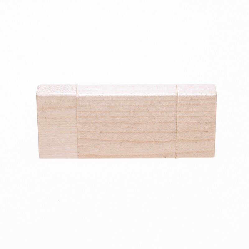 USB-C Light Wood dual end flash drive
