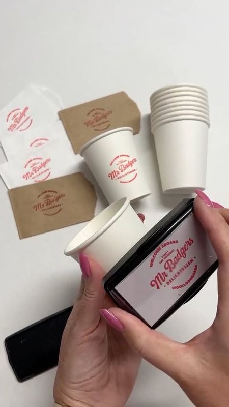 Premier pre-inked coffee cup stamp 38x83mm